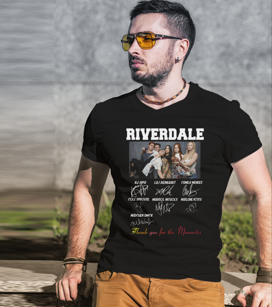 Riverdale KJ Apa Lili Reinhart Camila Mendes Cole Sprouse Marisol Nichols Madelaine Petsch Mädchen Amick Thank You For The Memories T-Shirt