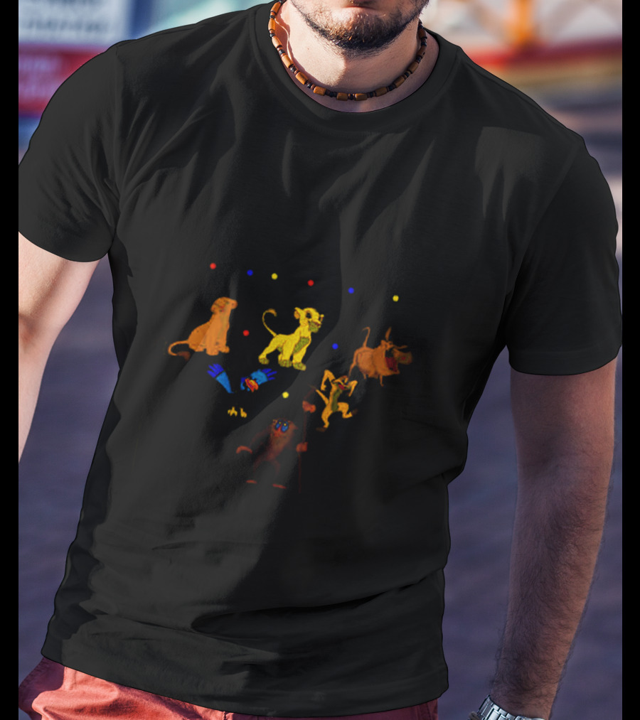 The Lion King Friends Characters With Iconic Sitcom Style Dots T-Shirt