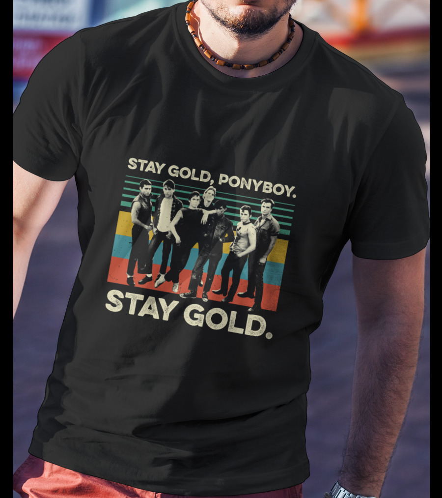 Stay Gold Ponyboy The Outsiders Vintage Character Group Image T-Shirt