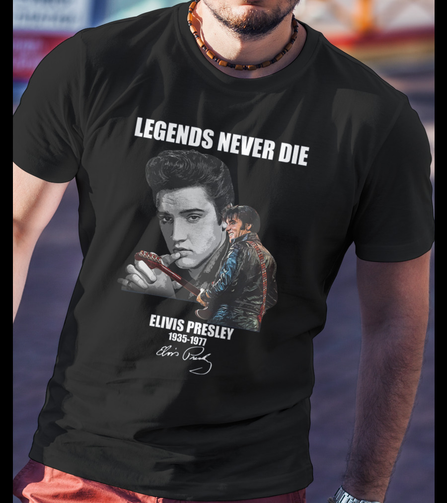 Legends Never Die Elvis Presley 1935-1977 Signature T-Shirt