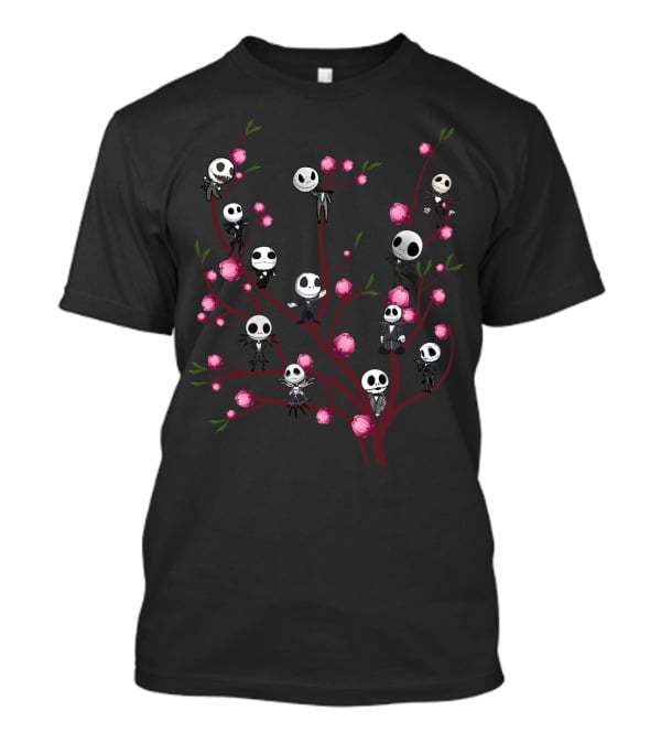 Jack Skellington Among Sakura Blossoms T-Shirt