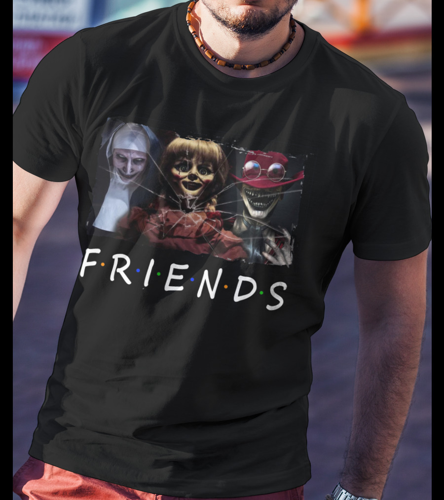 Friends The Conjuring Annabelle Valak Crooked Man Mashup T-Shirt