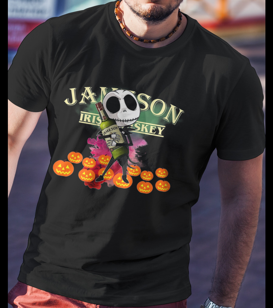 Jack Skellington Jameson Irish Whiskey Pumpkins T-Shirt