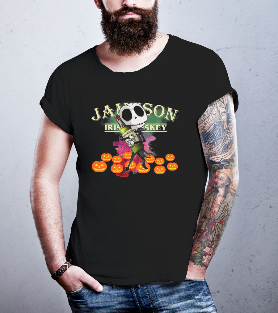 Jack Skellington Jameson Irish Whiskey Pumpkins T-Shirt