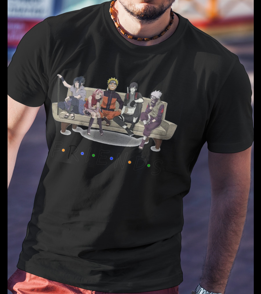 Naruto Characters Sitting On Friends Couch T-Shirt