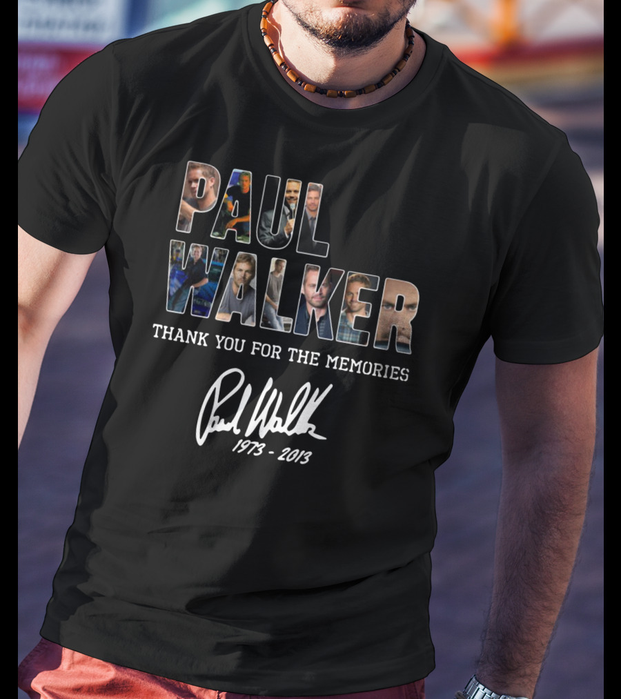 Paul Walker Thank You For The Memories 1973-2013 T-Shirt