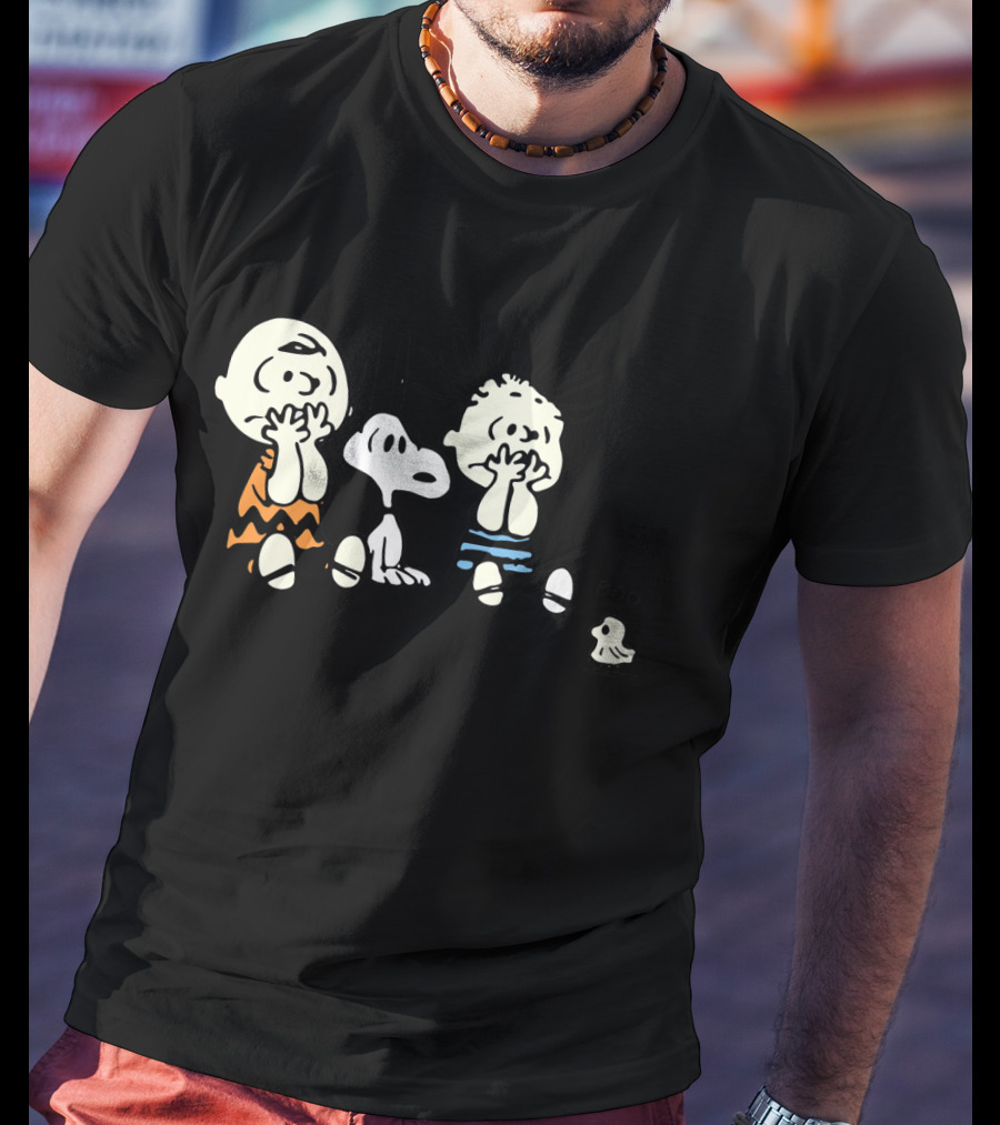Peanuts Snoopy Charlie Brown Christmas Boo Spooky Scene T-Shirt
