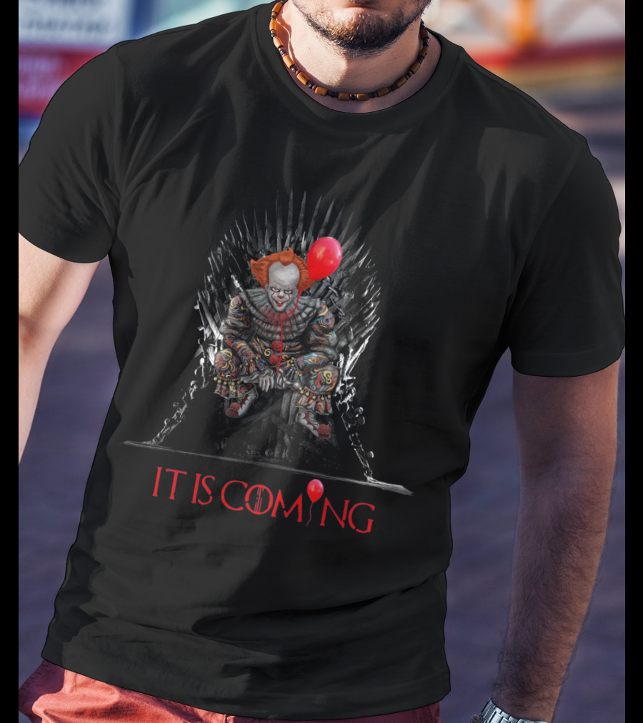 Pennywise It Is Coming Game Of Thrones Halloween Iron Throne T-Shirt