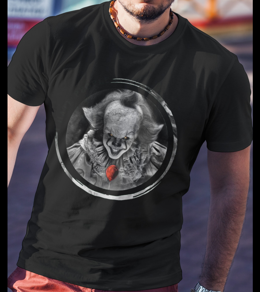 I Hate People Pennywise Clown Black And White Red Balloon T-Shirt