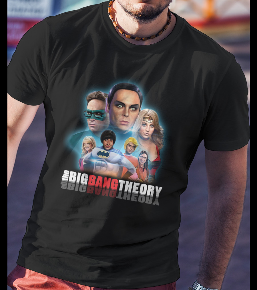 The Big Bang Theory Justice League Parody Characters T-Shirt