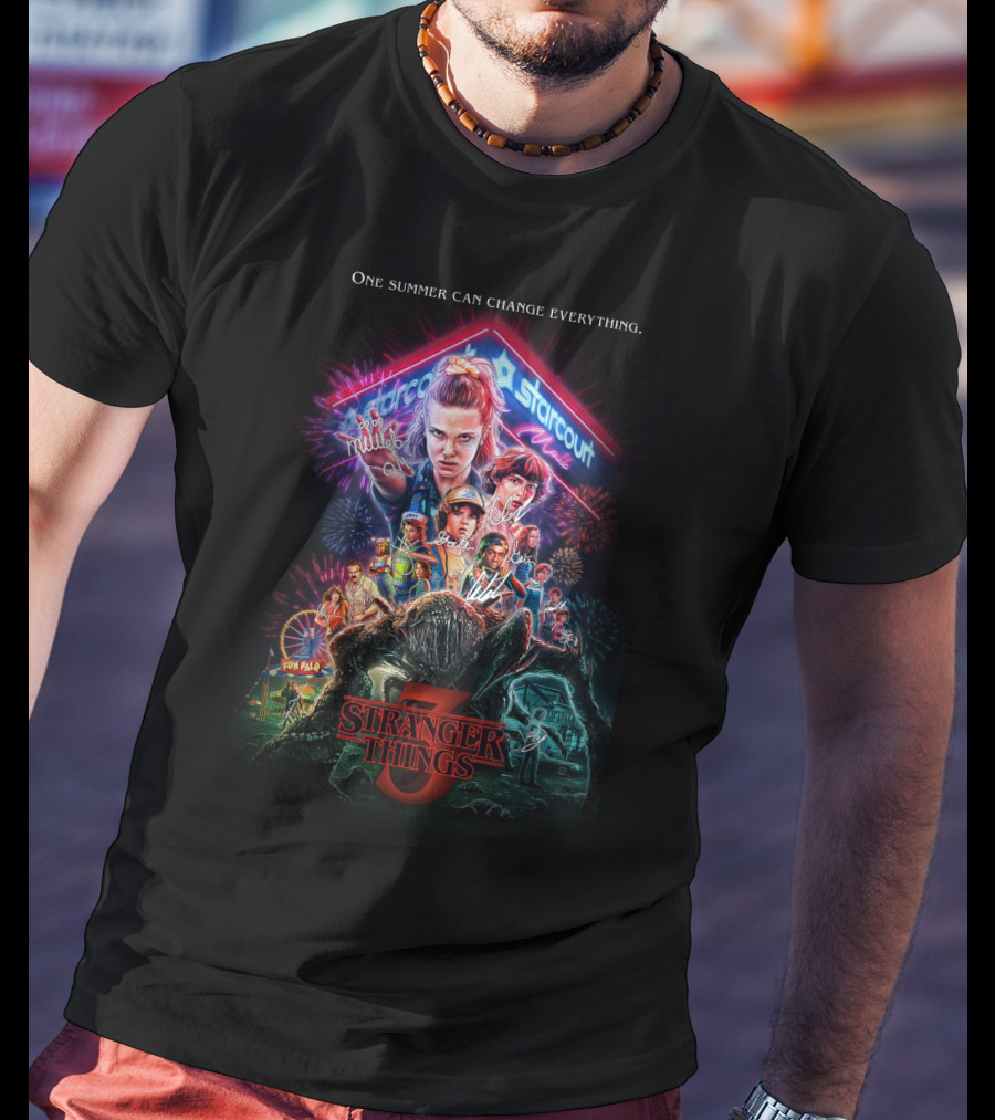 Stranger Things 3 One Summer Can Change Everything Starcourt Mall Fireworks Fun Fair T-Shirt