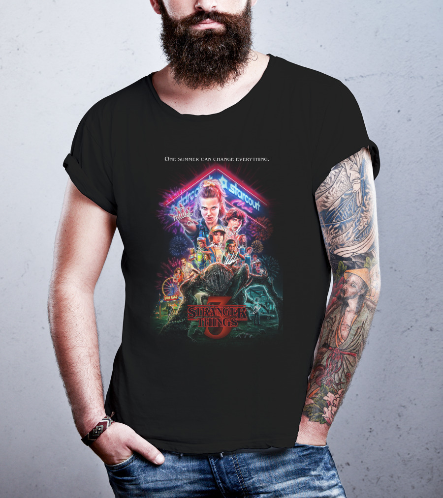Stranger Things 3 One Summer Can Change Everything Starcourt Mall Fireworks Fun Fair T-Shirt