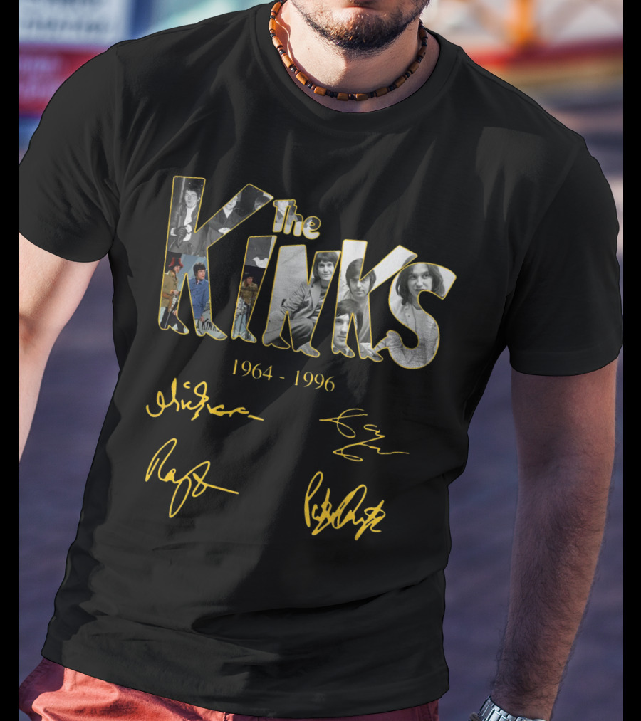 The Kinks 1964 1996 Signature Collage T-Shirt