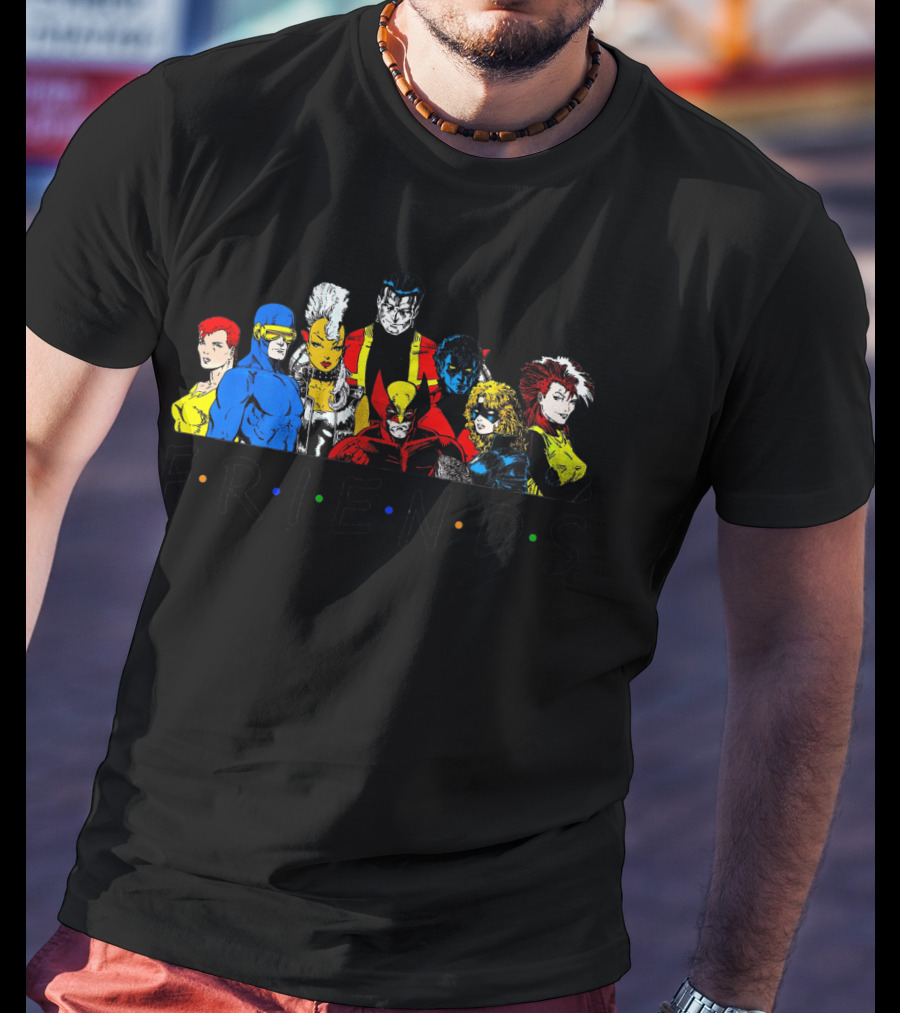 X-Men Friends Characters With Classic Sitcom Theme T-Shirt