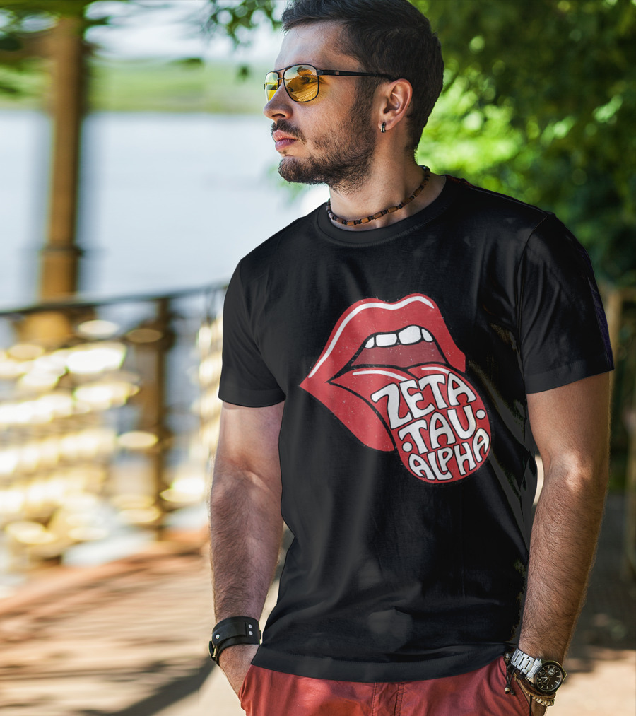 Zeta Tau Alpha Tongue Logo Pop T-Shirt