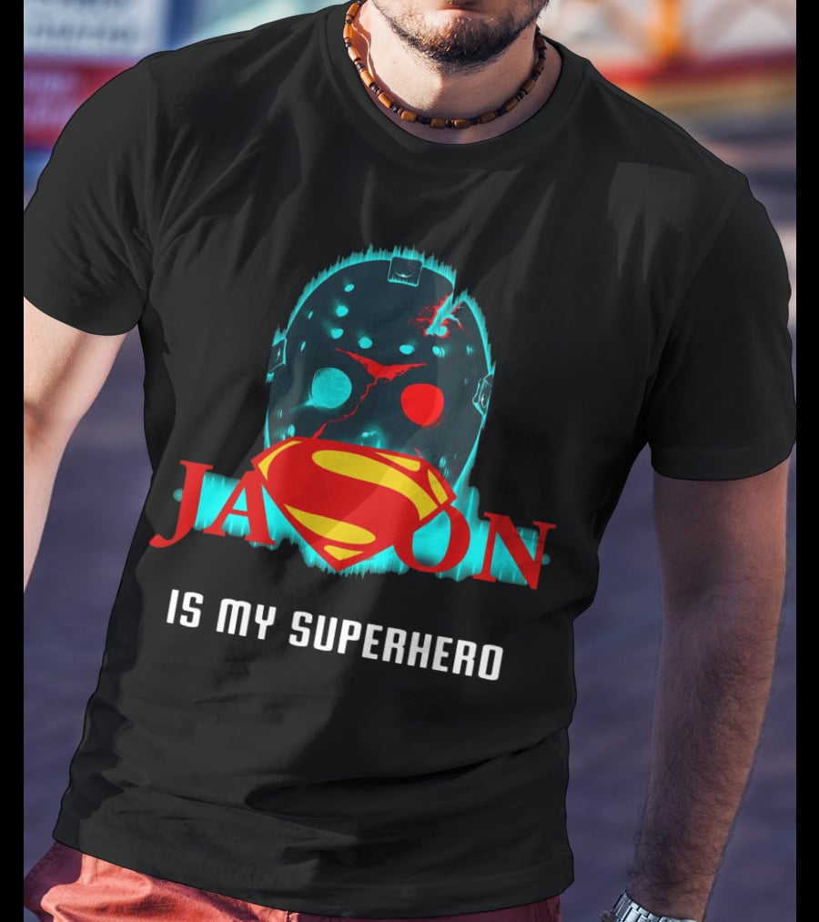 Jason Mask With Superman Logo As My Superhero T-Shirt