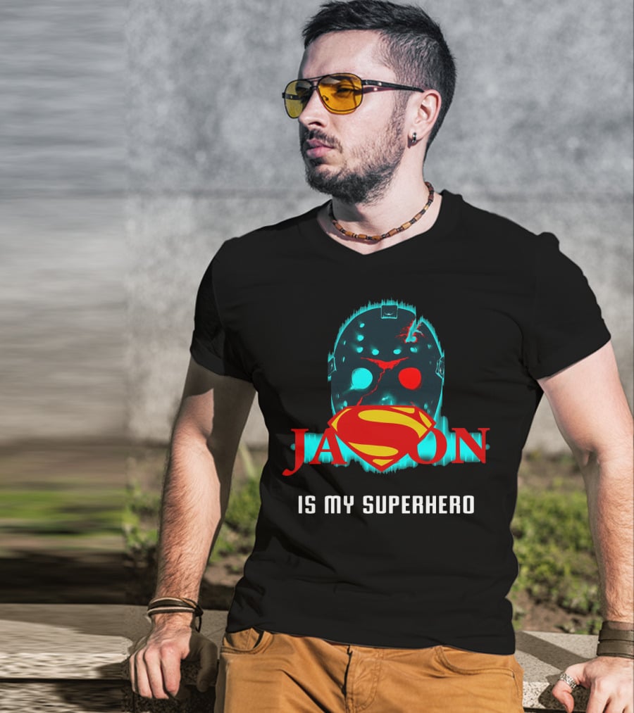Jason Mask With Superman Logo As My Superhero T-Shirt