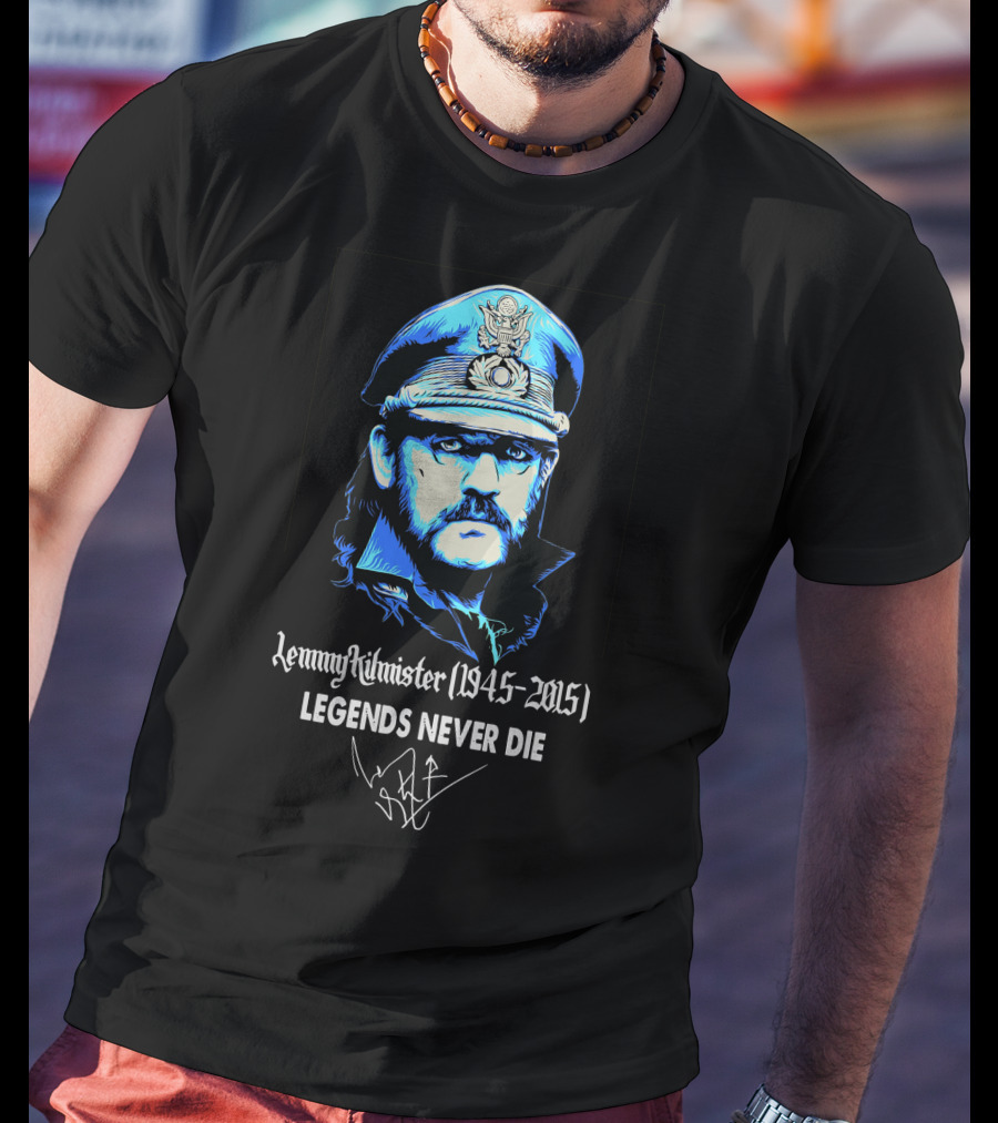 Lemmy Kilmister 1945-2015 Legends Never Die T-Shirt
