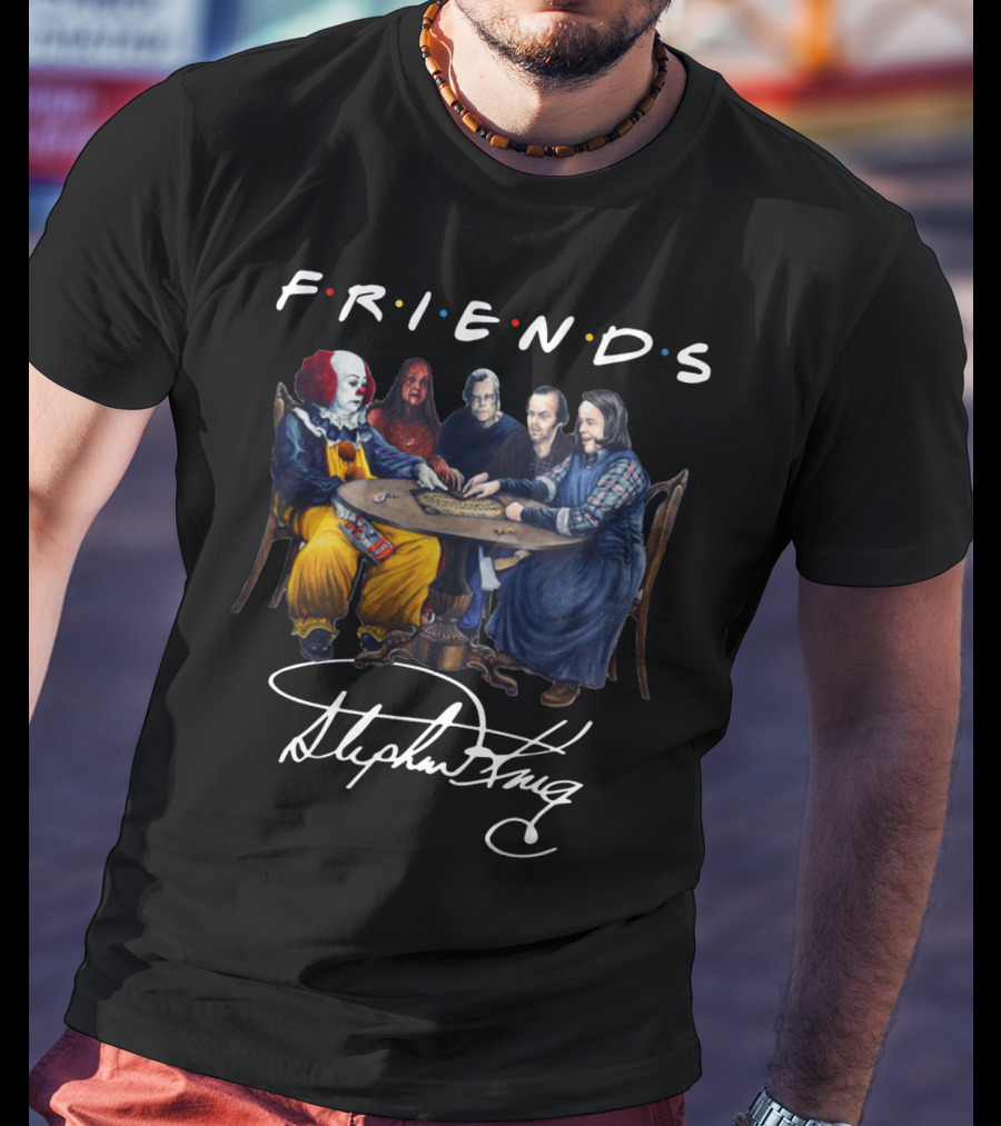 Stephen King Horror Characters Friends Sitting At Table Playing Ouija T-Shirt