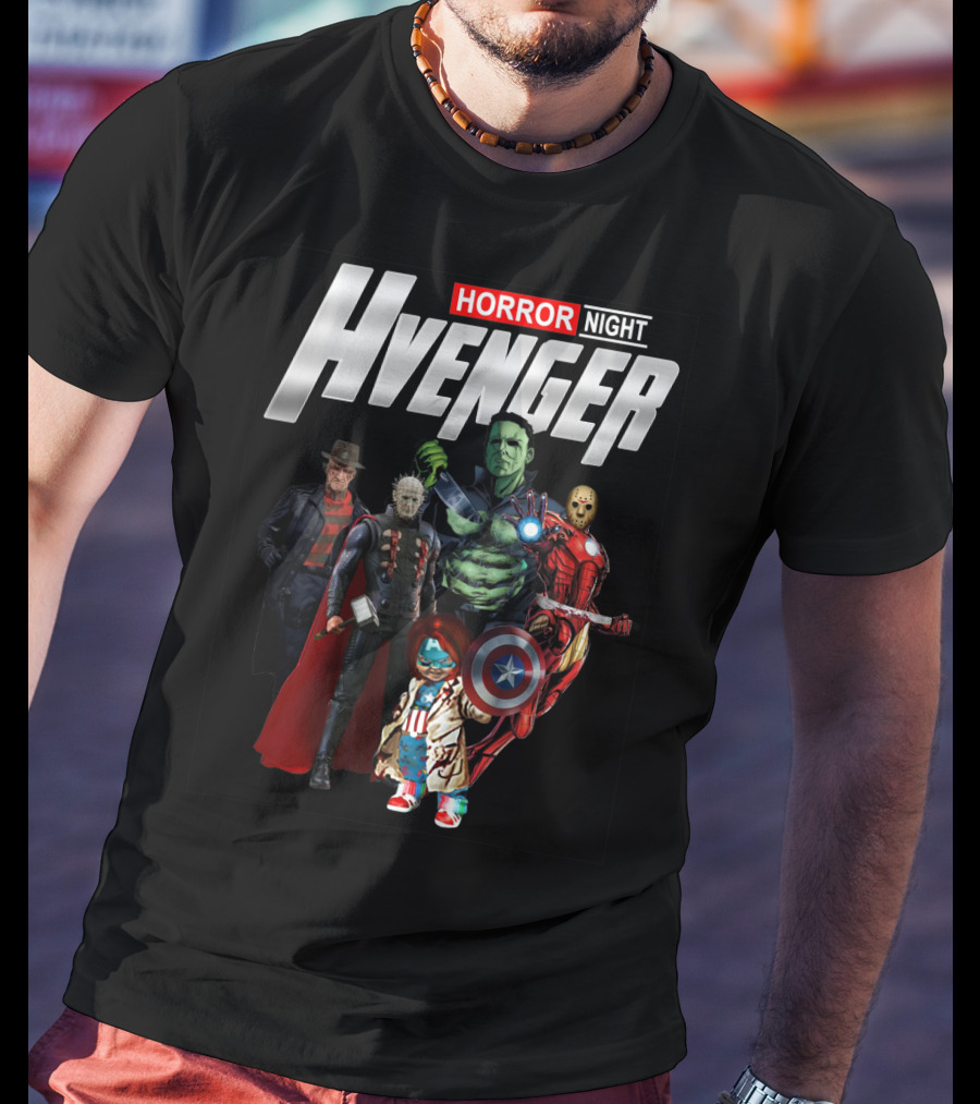 Horror Night Hvenger Avenger Crossover Villains Assemble T-Shirt