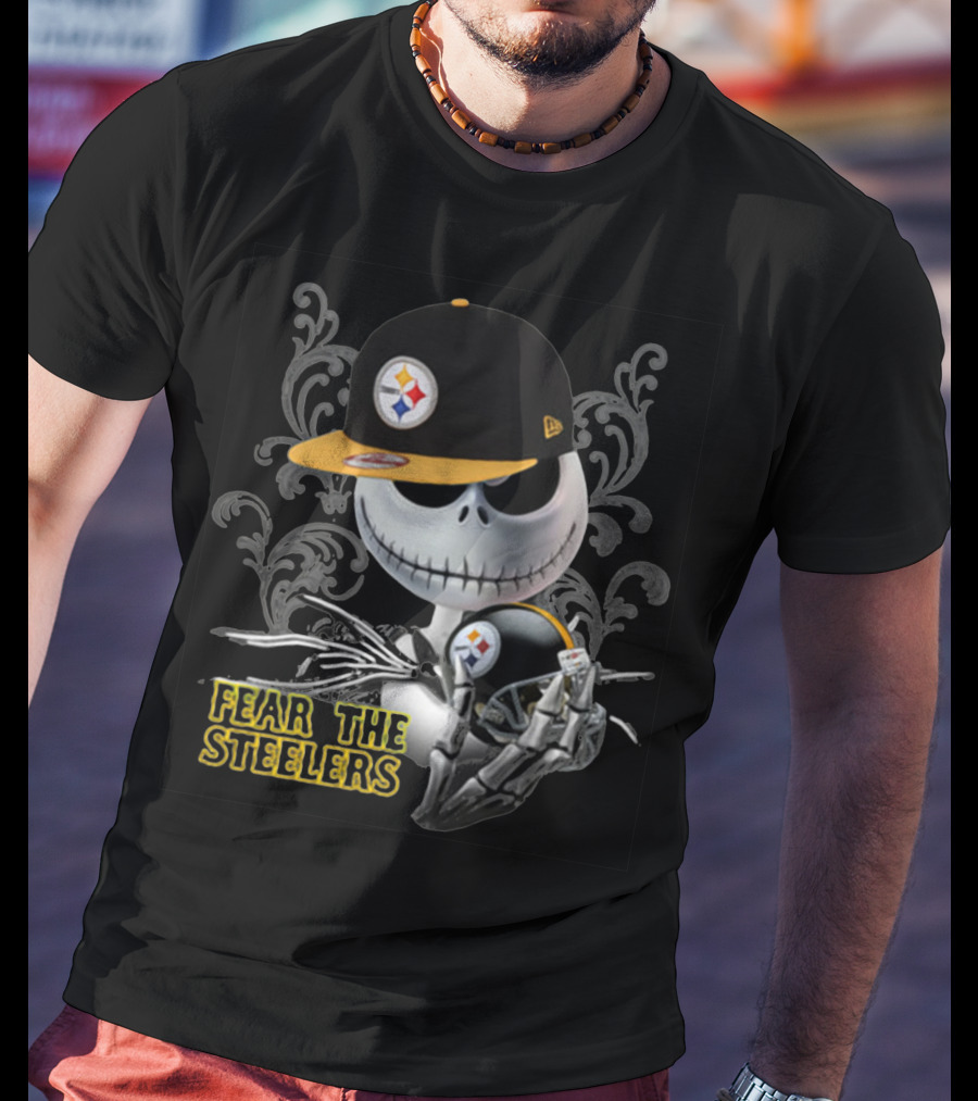 Jack Skellington Steelers Hat And Helmet Fear The Steelers T-Shirt