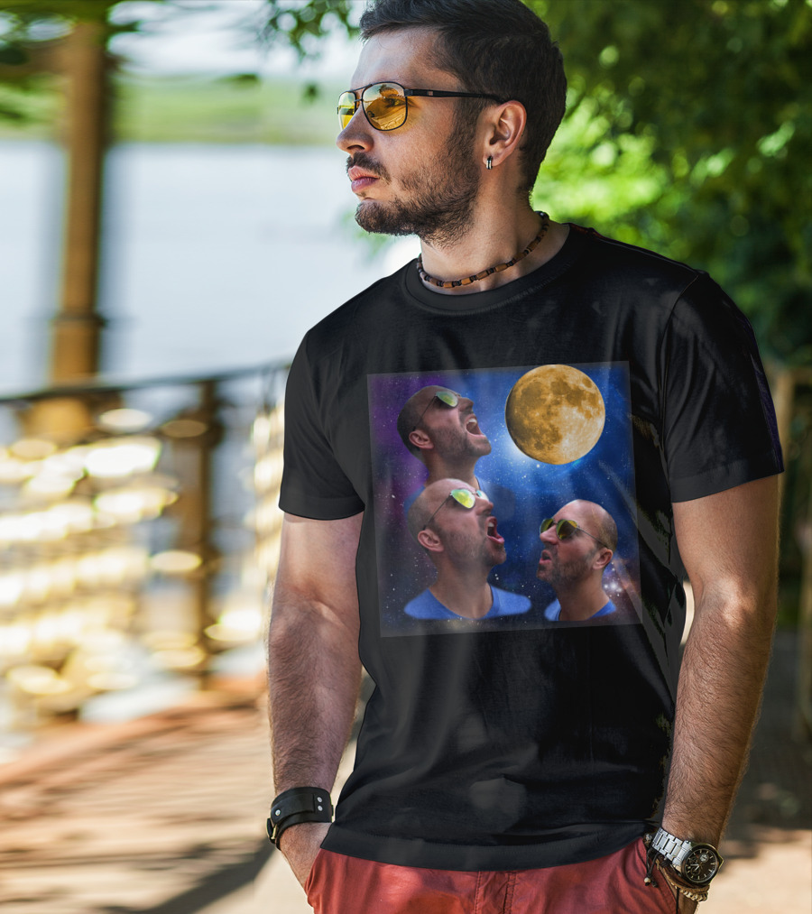 Zach Call Moon Space Night Sunglasses Trio T-Shirt