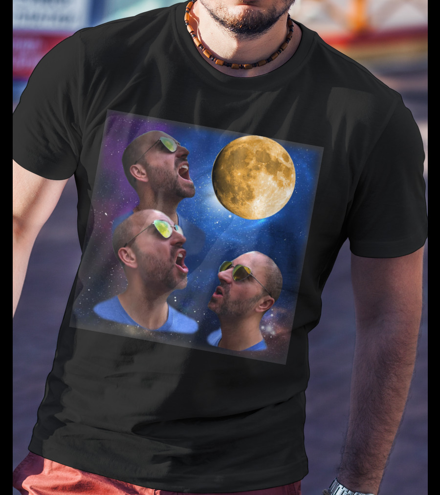 Zach Call Moon Space Night Sunglasses Trio T-Shirt