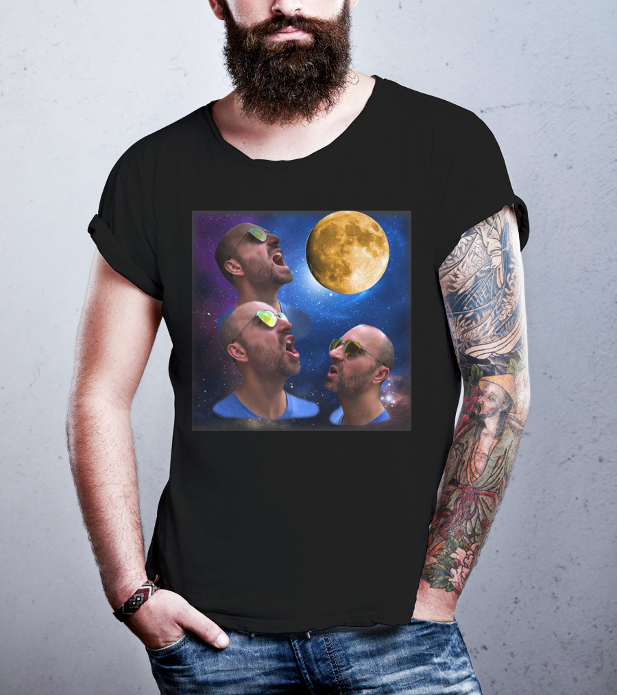 Zach Call Moon Space Night Sunglasses Trio T-Shirt
