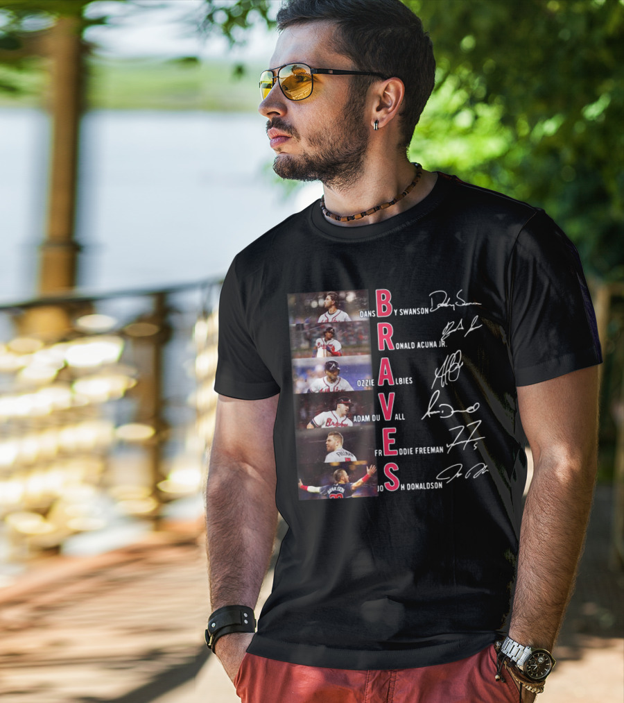 Braves Dansby Swanson Ronald Acuna Jr Ozzie Albies Adam Duvall Freddie Freeman Josh Donaldson T-Shirt