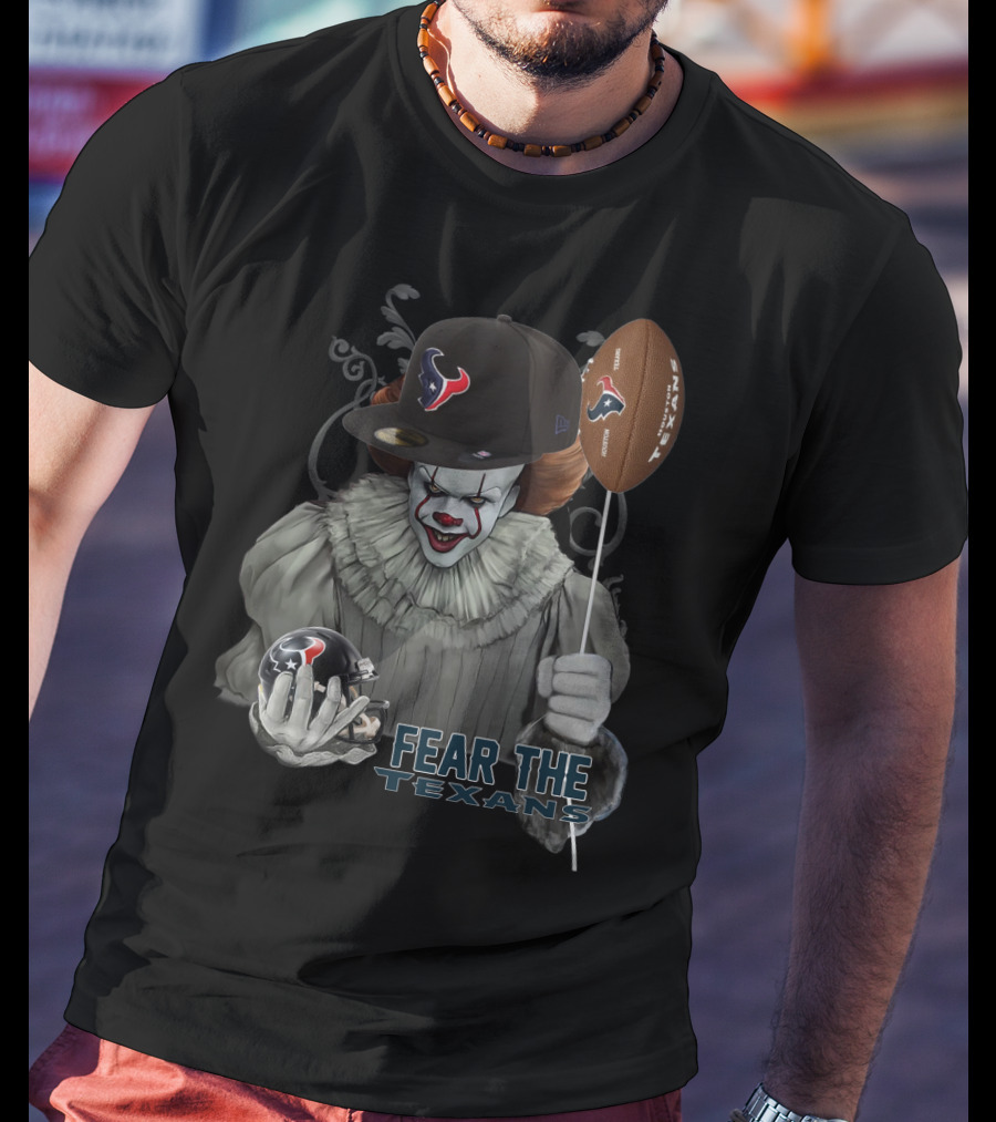 Pennywise Fear The Texans Nfl Football Houston Texans Balloon T-Shirt