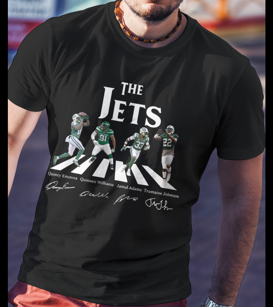 The Jets Quincy Enunwa Quinnen Williams Jamal Adams Trumaine Johnson Abbey Road T-Shirt