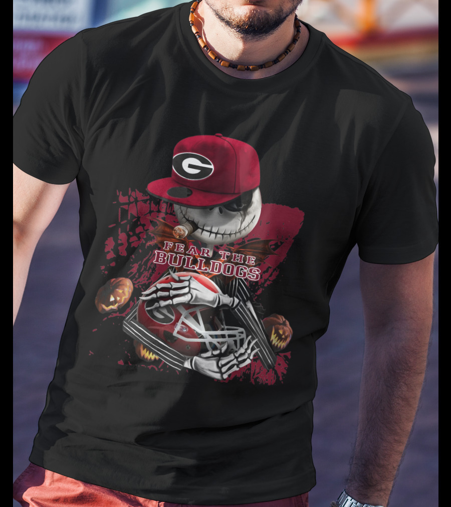 Jack Skellington Georgia Bulldogs Fear The Bulldogs T-Shirt