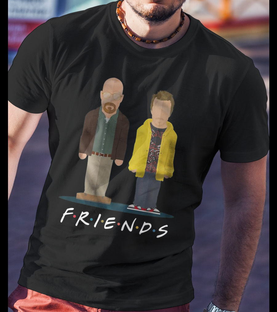 Breaking Bad Walter Jesse Cartoon Friends T-Shirt