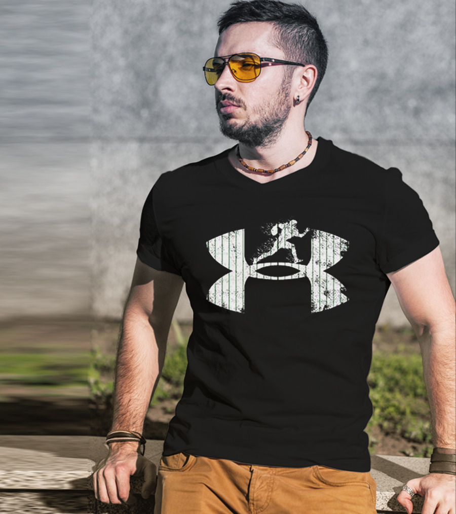 Under Armour Football Logo With Running Athlete T-Shirt