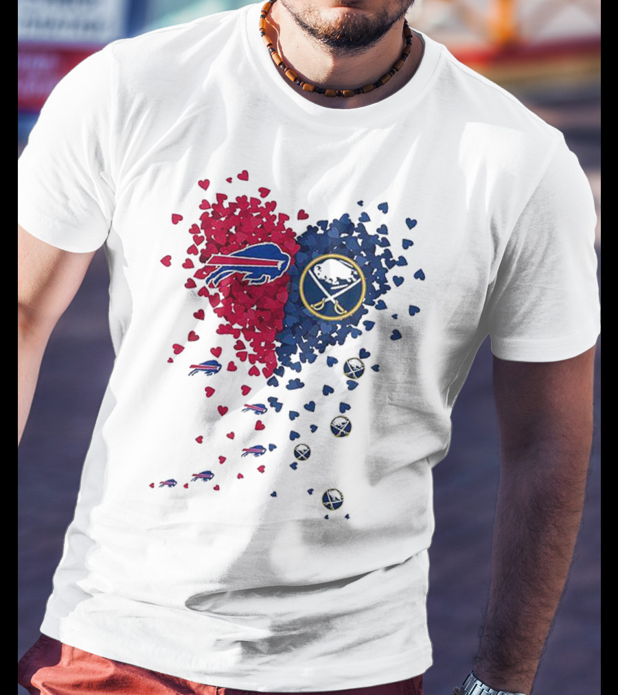 Buffalo Bills And Sabres Heart T-Shirt