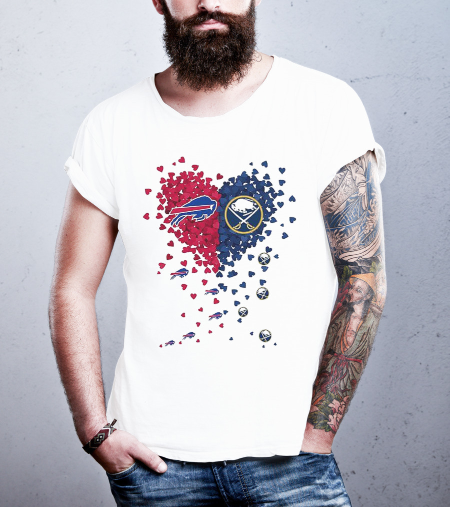 Buffalo Bills And Sabres Heart T-Shirt