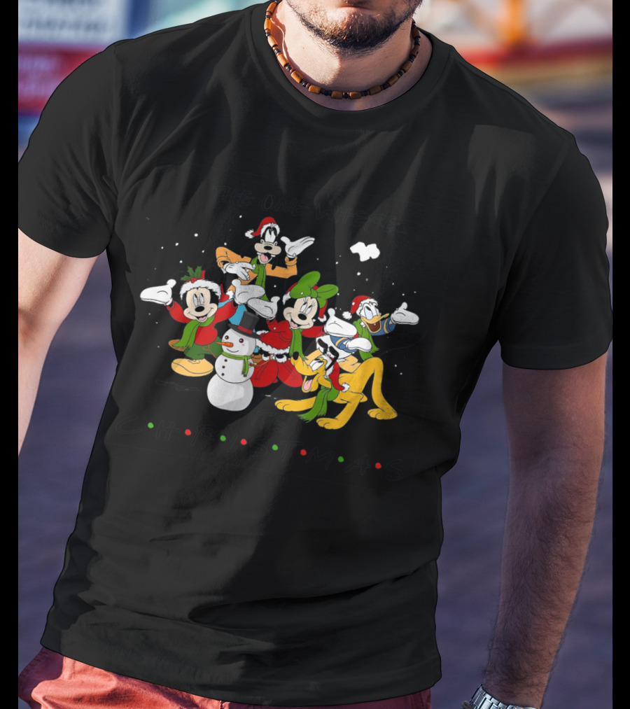 The One Where It's Christmas Disney Cartoon Characters T-Shirt