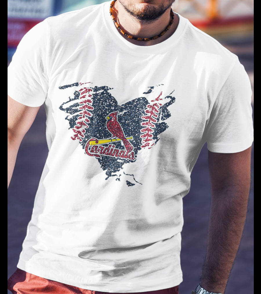 Heart Diamond Baseball St. Louis Cardinals T-Shirt