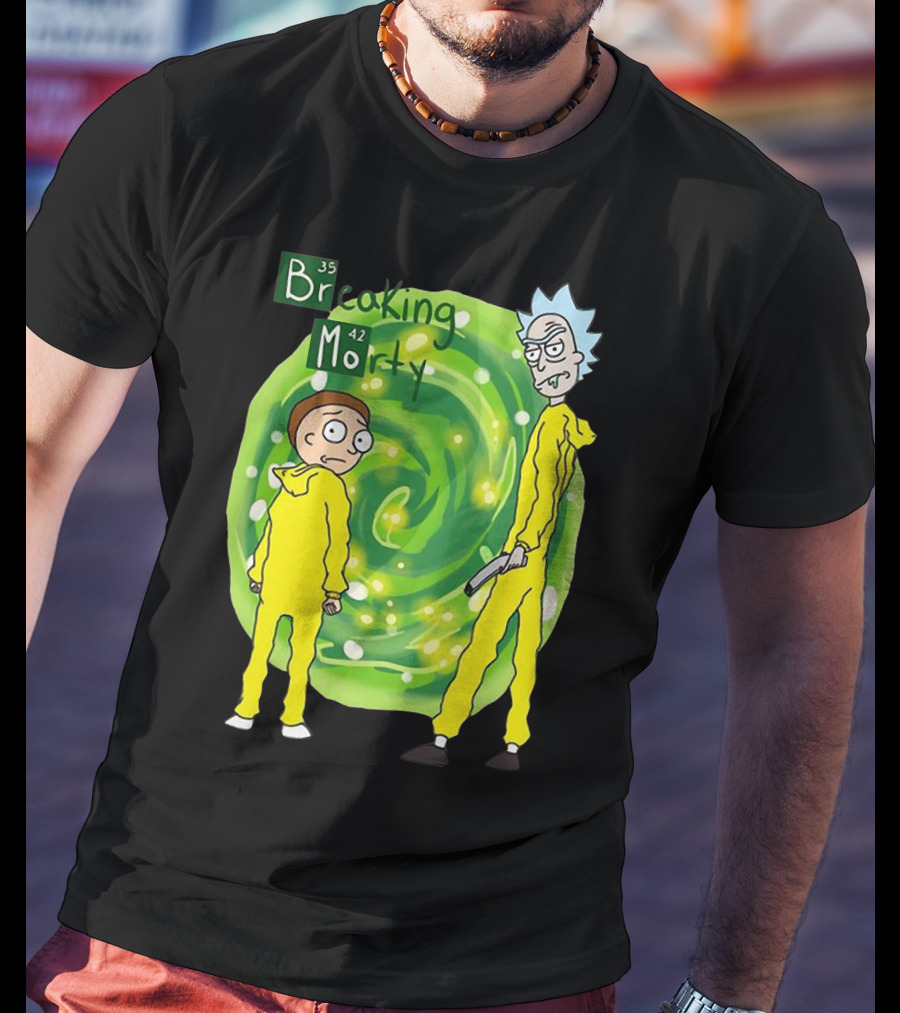 Breaking Morty Rick And Morty Meets Breaking Bad Fusion T-Shirt