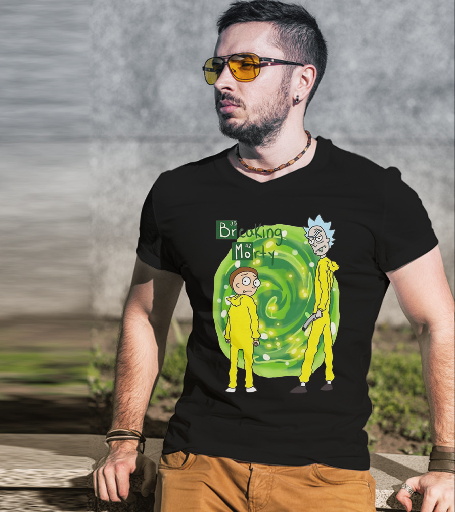 Breaking Morty Rick And Morty Meets Breaking Bad Fusion T-Shirt