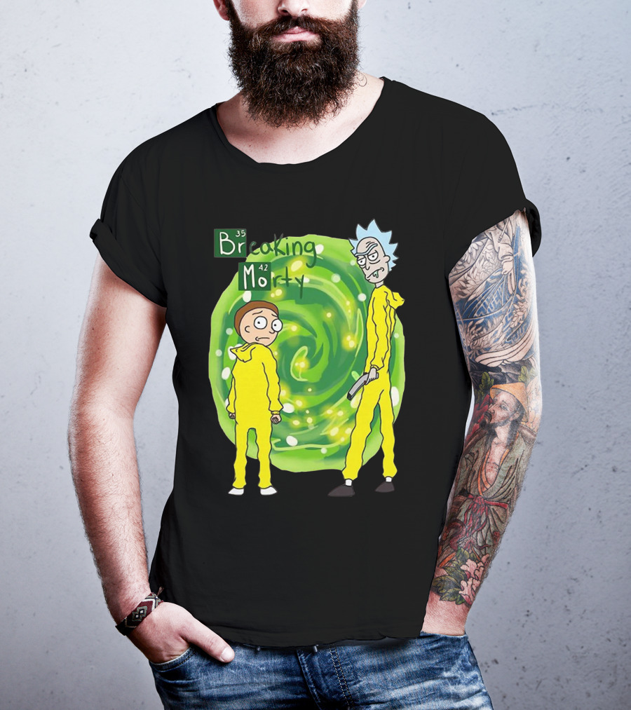 Breaking Morty Rick And Morty Meets Breaking Bad Fusion T-Shirt