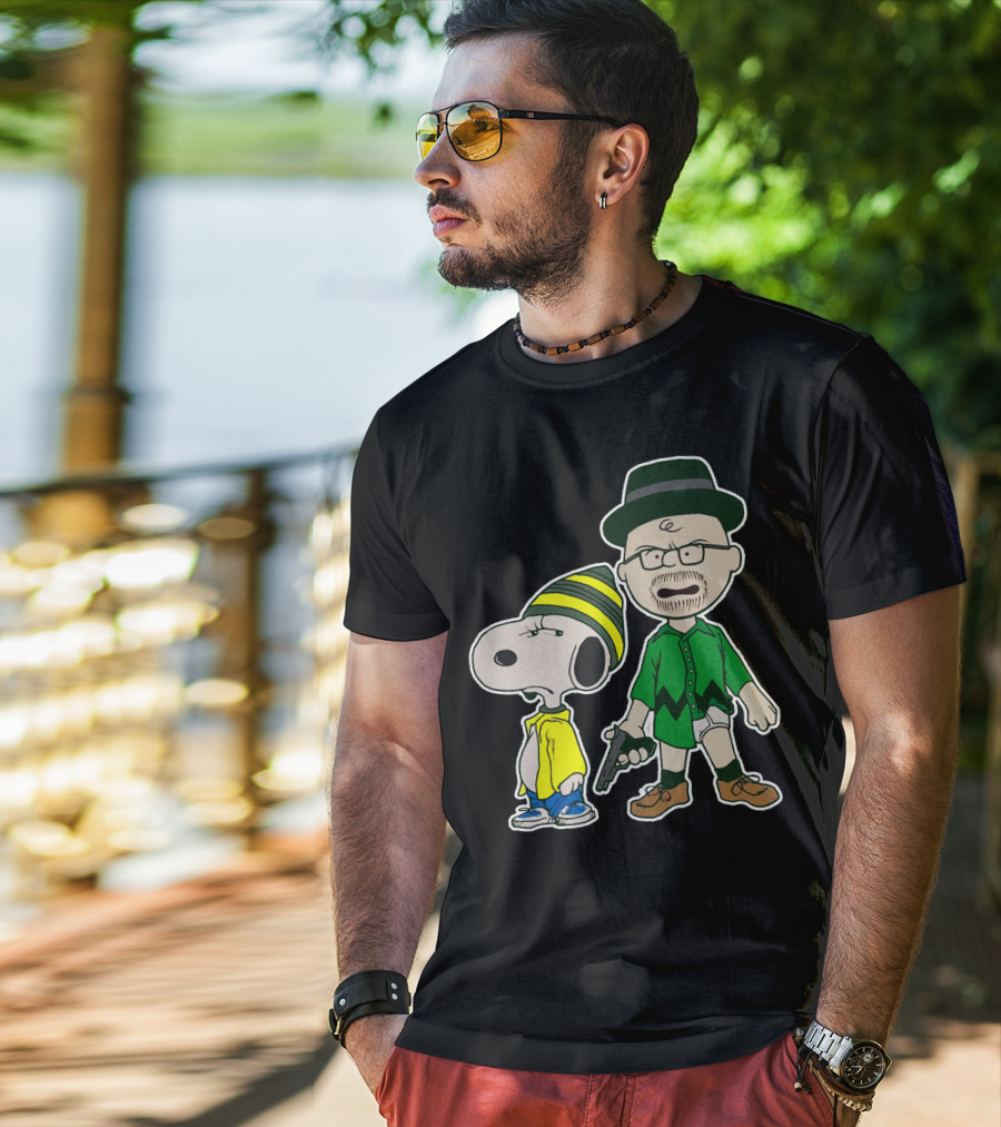 Snoopy And Charlie Brown Breaking Bad Walter And Jesse Mashup T-Shirt
