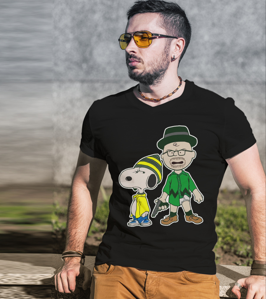 Snoopy And Charlie Brown Breaking Bad Walter And Jesse Mashup T-Shirt