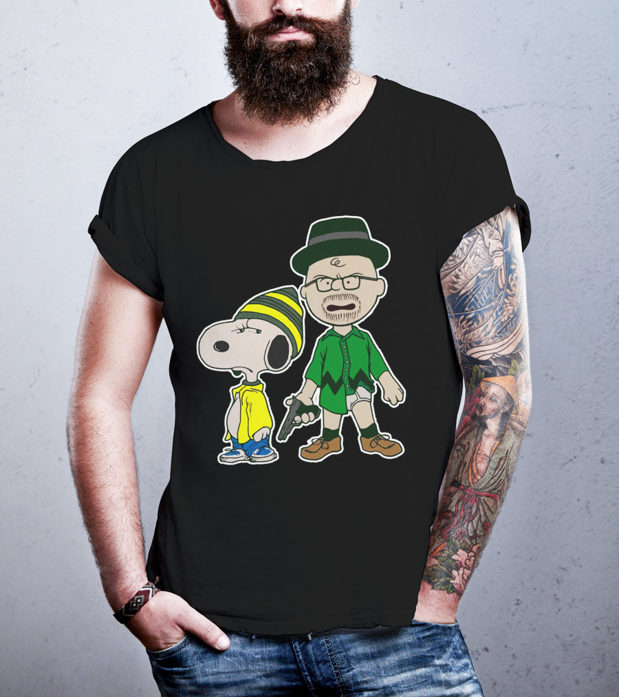 Snoopy And Charlie Brown Breaking Bad Walter And Jesse Mashup T-Shirt