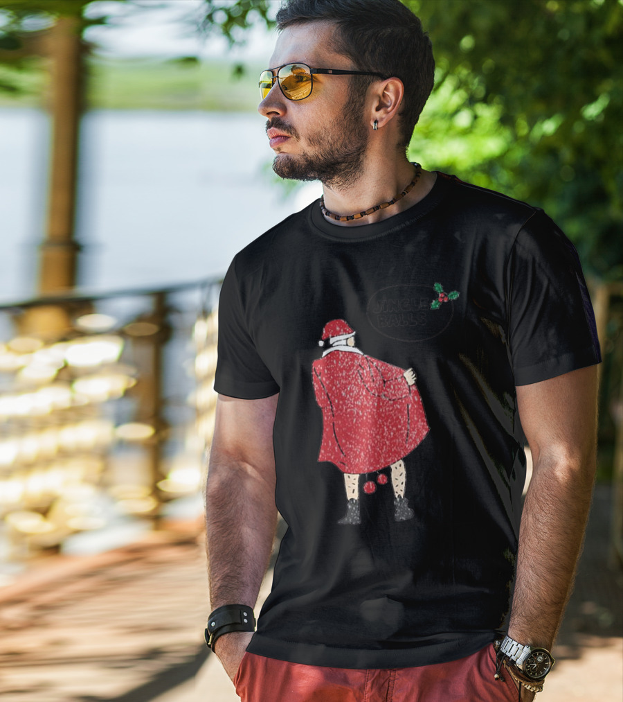 Jingle Balls Naughty Santa Claus Xmas Christmas T-Shirt