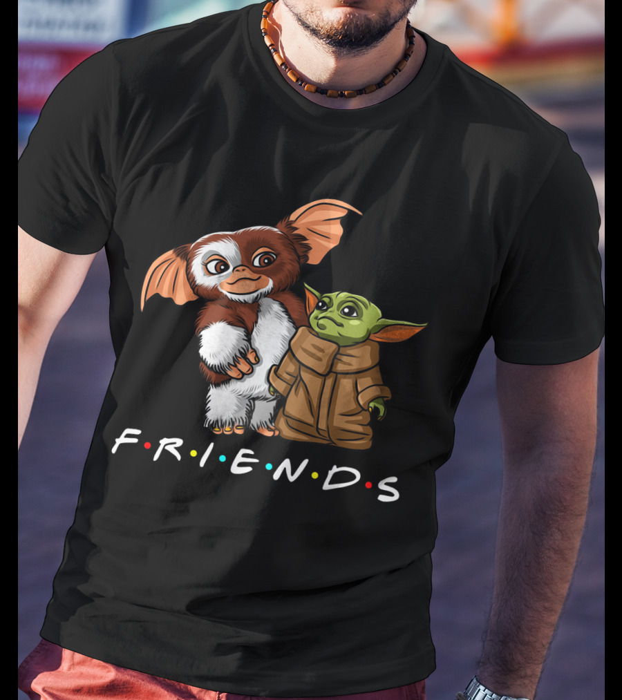 Gremlins Baby Yoda Friends Mandalorian Crossover T-Shirt