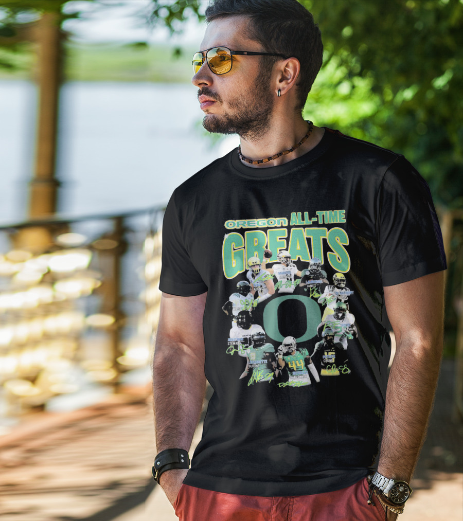 Oregon All-Time Greats Mariota James Blount Dunnigan Loves Davis Royce Freeman T-Shirt