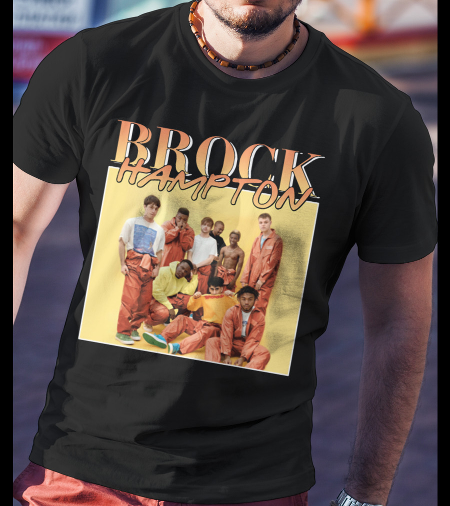 BROCKHAMPTON Band Music Group Portrait Orange Outfits T-Shirt