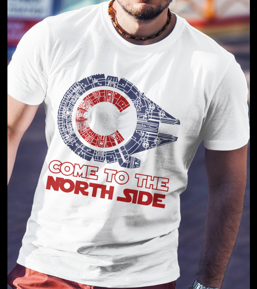 Chicago Cubs Millennium Falcon Come To The North Side T-Shirt