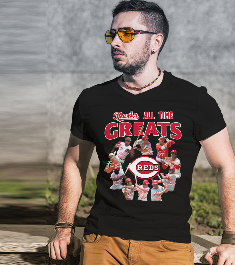 Reds All Time Greats Cincinnati Reds Legends T-Shirt